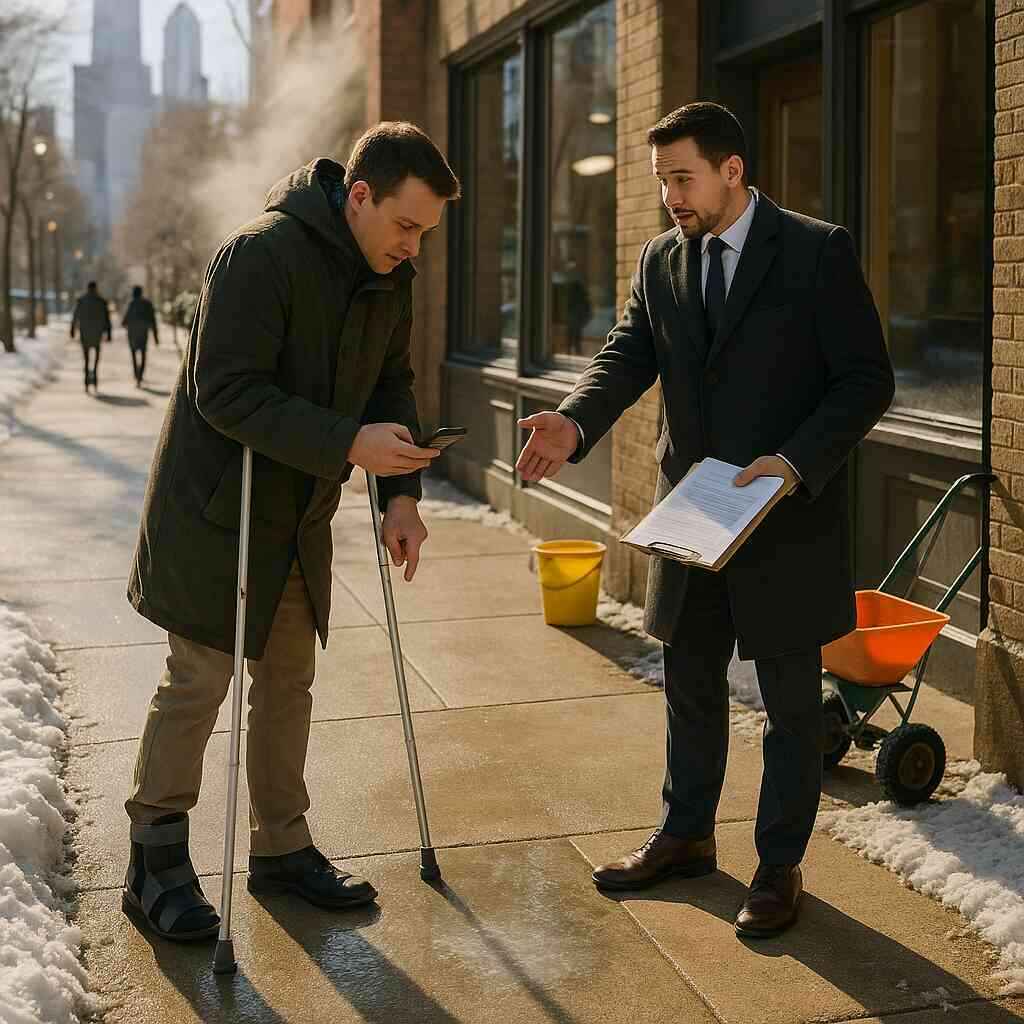 Illinois Fall Slip Evidence via Personal Injury Law Locator